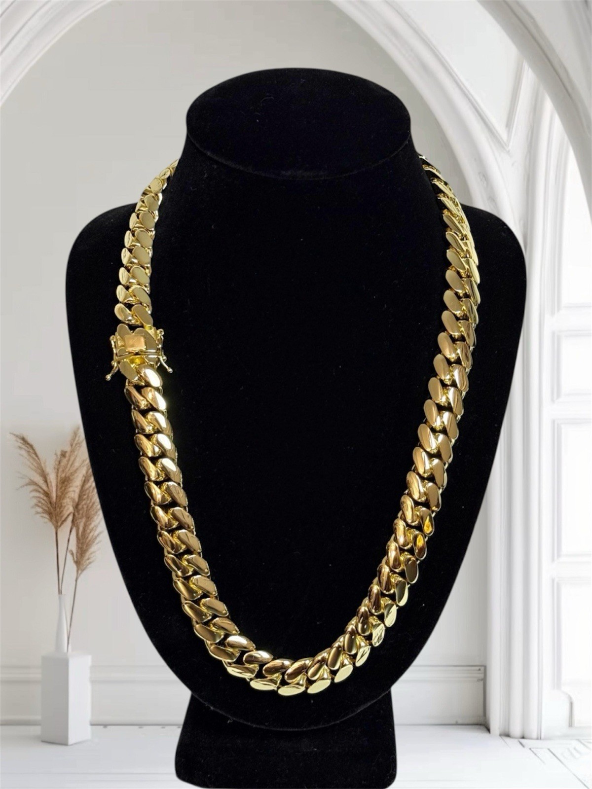 Miami Premium Water Resistant Cuban Link Gold Plated Chain 14mm 18k & 14k