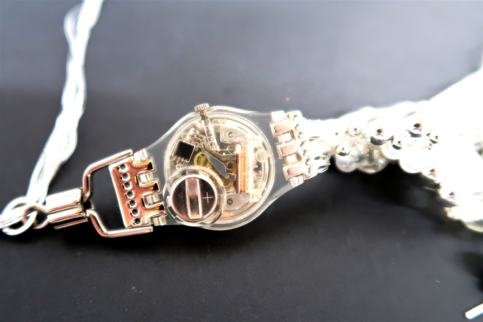 NEW Swatch Necklace Watch SPARKLING NIGHT LZ106 by Léonie Cocquio # 5010 / 16999