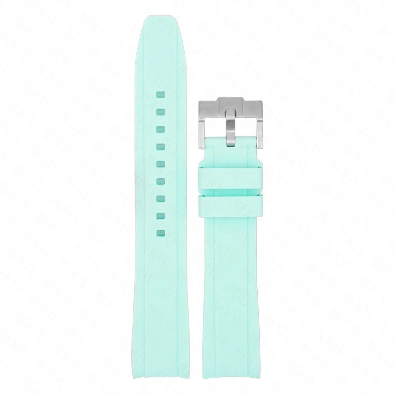 Curved End Rubber Strap 18/19/20/21/22mm Universal Silicone Watch Band Soft Spor