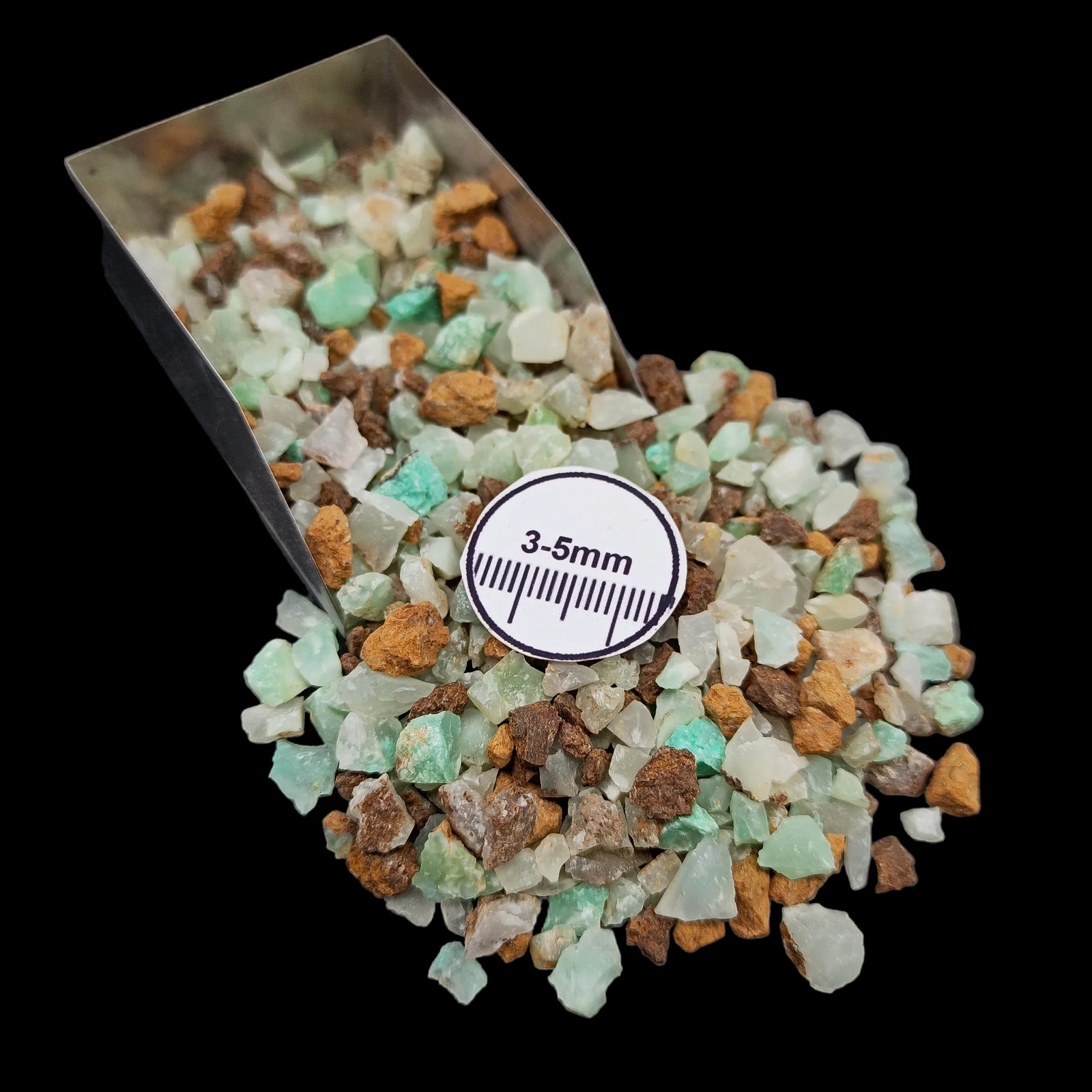 Chrysoprase Coarse Gemstone 3-5mm for Bottles Home Decor
