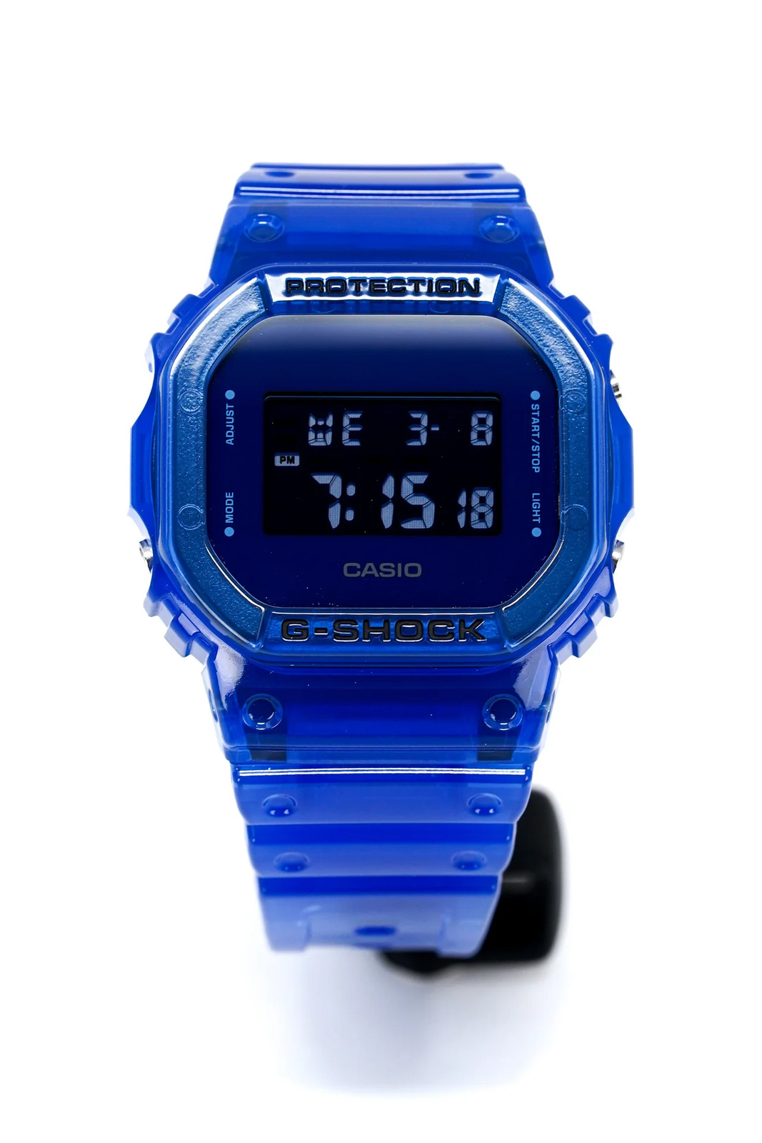 Casio G-Shock Semi-Transparent Blue Resin Band Casual Digital Watch DW-5600SB-2D