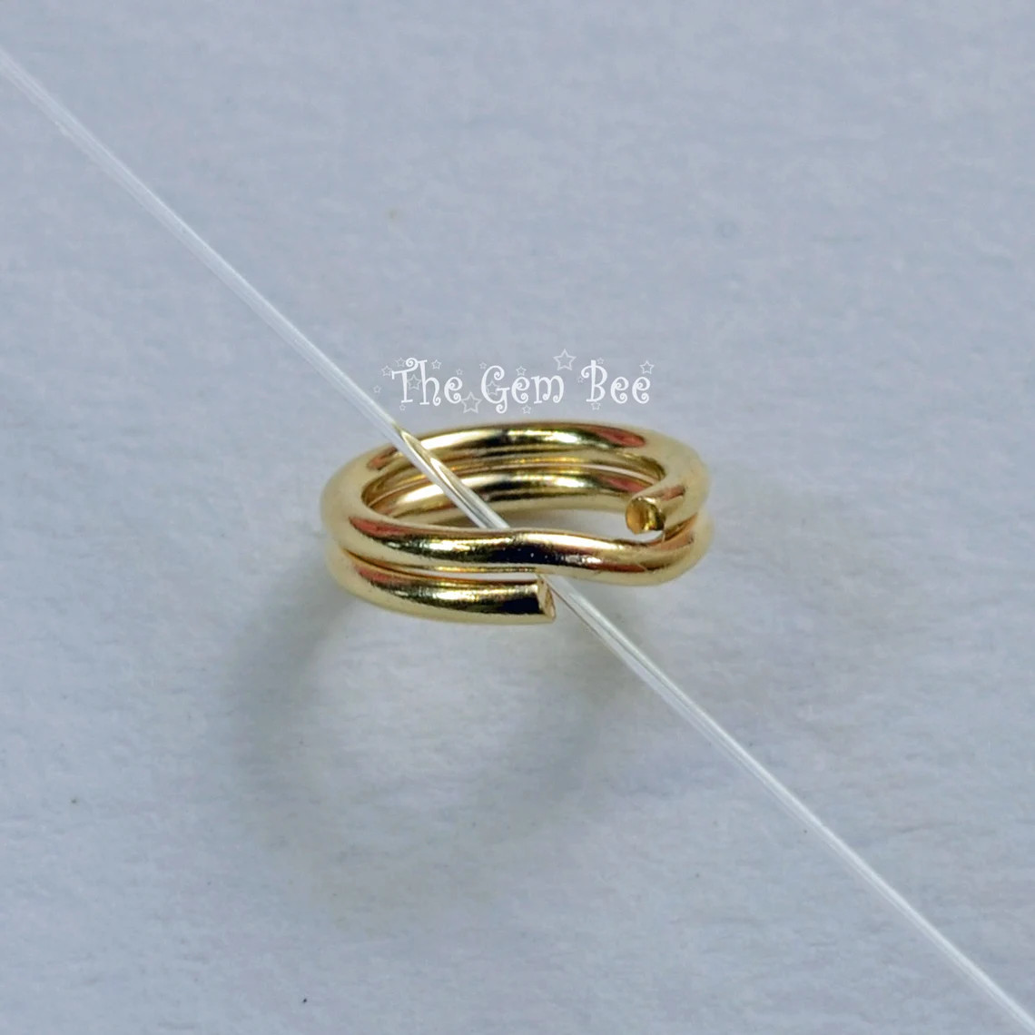 5MM 14K Solid Yellow Gold Key Rings Split Jump Rings Variable (1) or (5)