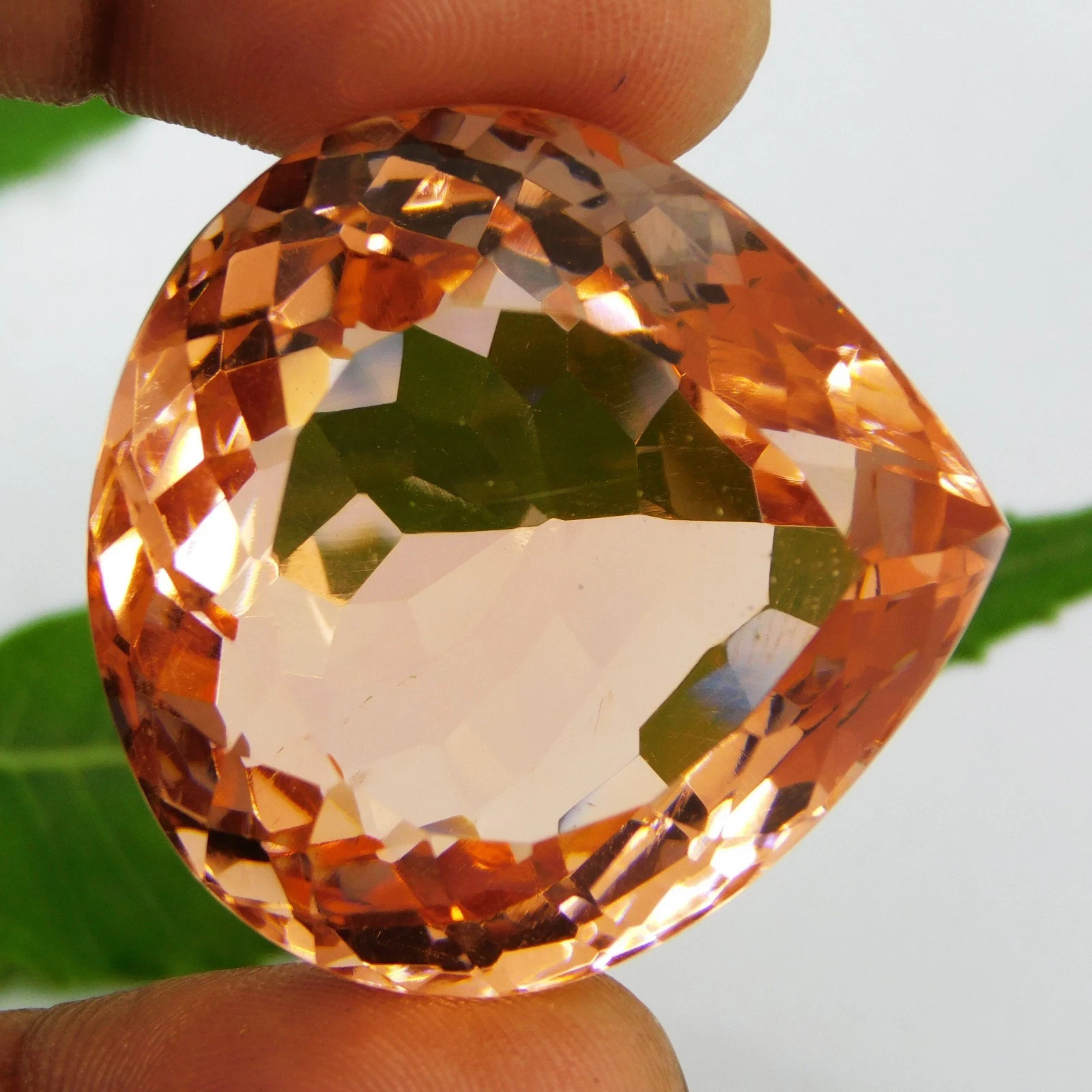 Brazilian Natural Certified Champagne Topaz 59.15 Ct PEAR Cut Loose Gemstone