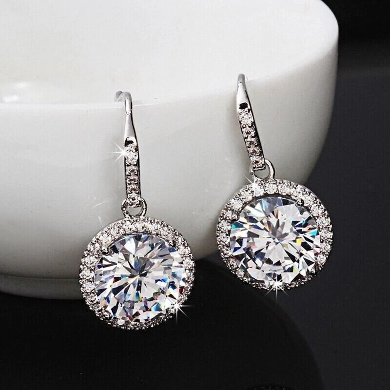 1.50Ct Lab Created Round Diamond Hoop Earrings Solid 14K Yellow Gold Finish