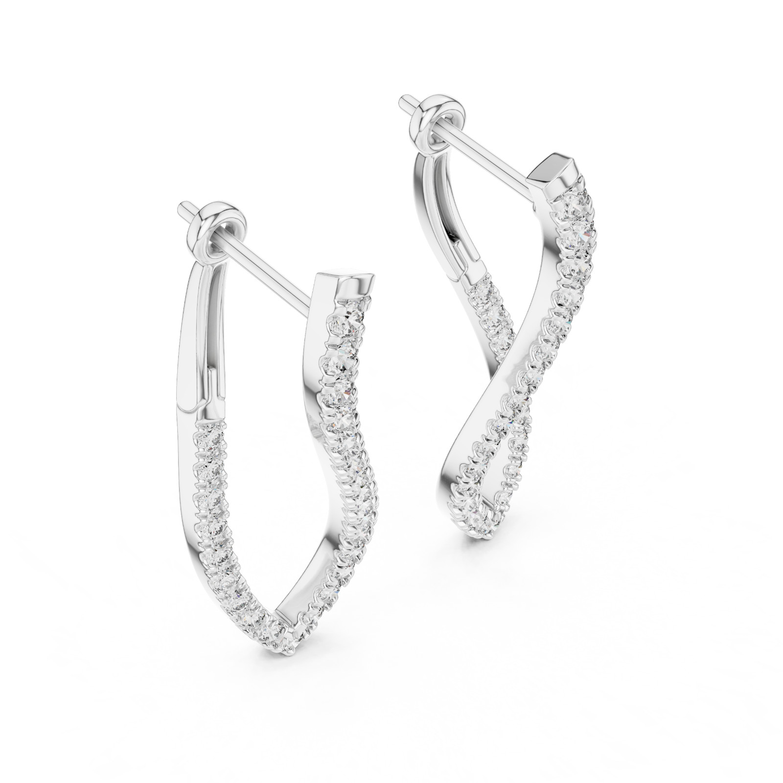 Lab grown diamond earring hoop | Silvadium | Life time tarnish free