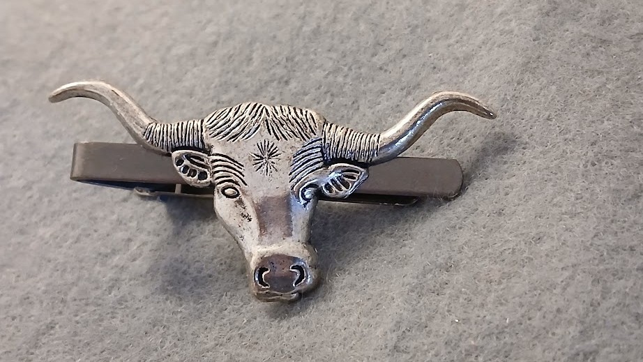 Vintae Style Bull Tie Clip Clasp Bar Great Gift Birthday Every Day