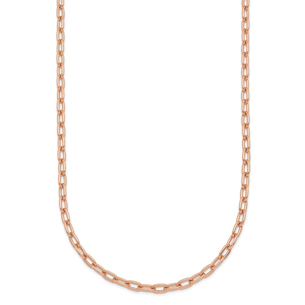 14K Rose Gold 2.9mm Solid Oval Link Chain Necklace 20″ for Women Men 9.82g