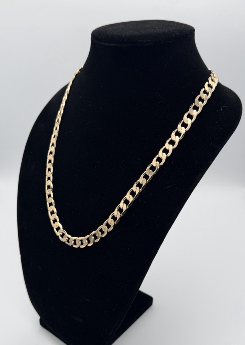 18K Gold Filled Cuban Link Chain, 10mm, 24″ New