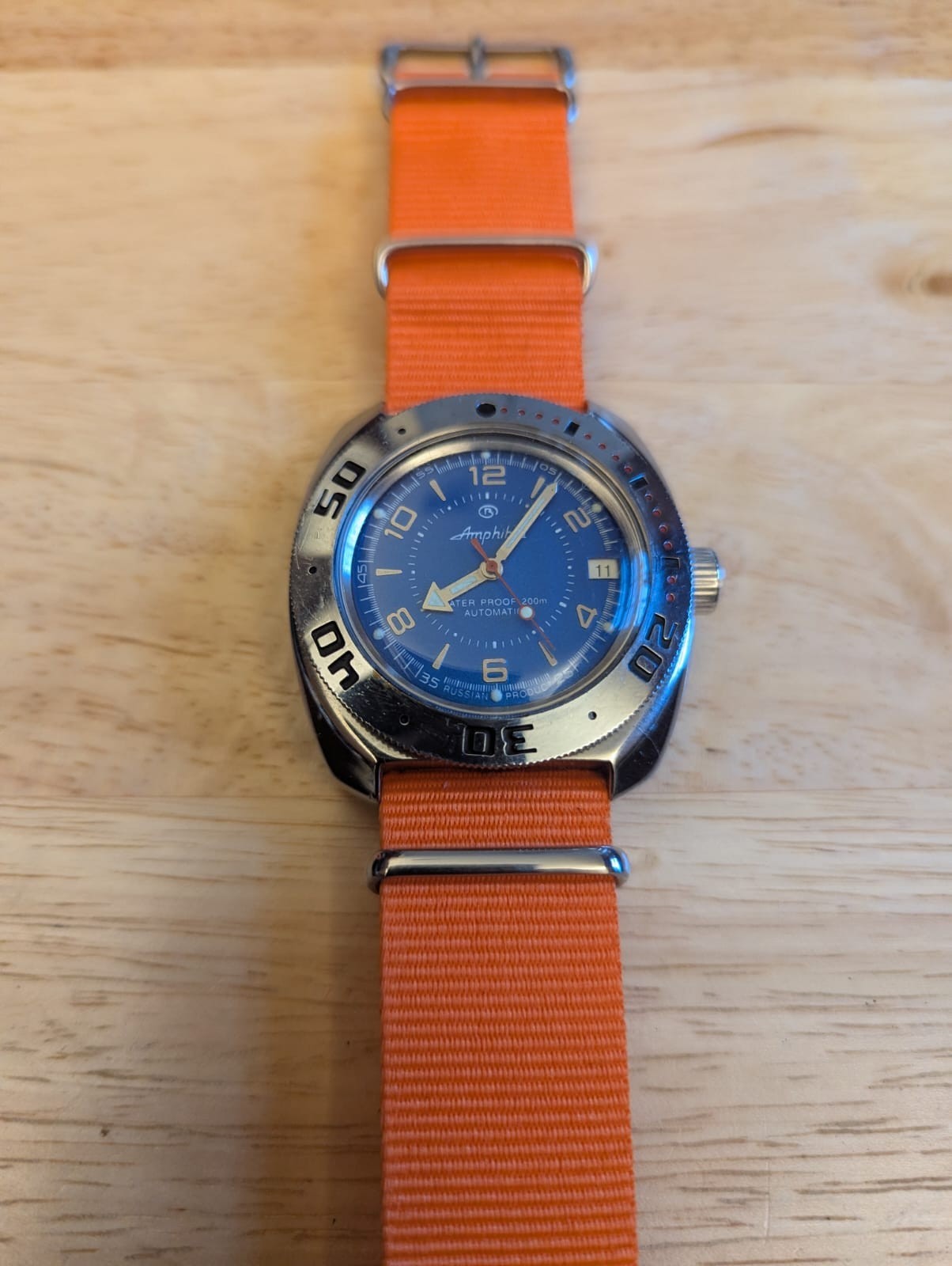 Vostok Amphibia 710007 Watch Diver Mechanical Automatic USA Seller