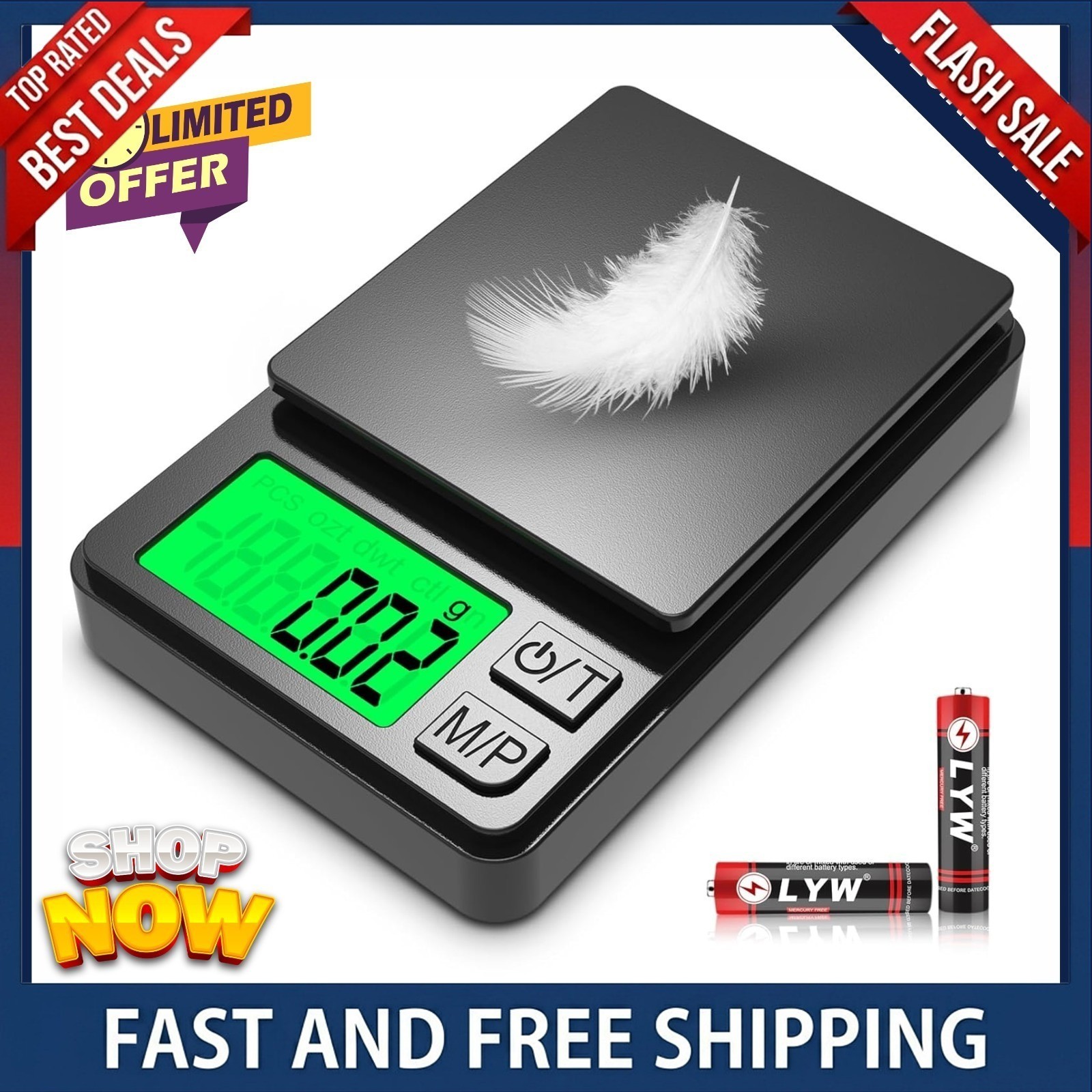 Pocket Scale, 1000G X 0.01G Precision Gram Scale, Small Digital Scale Grams Ounc