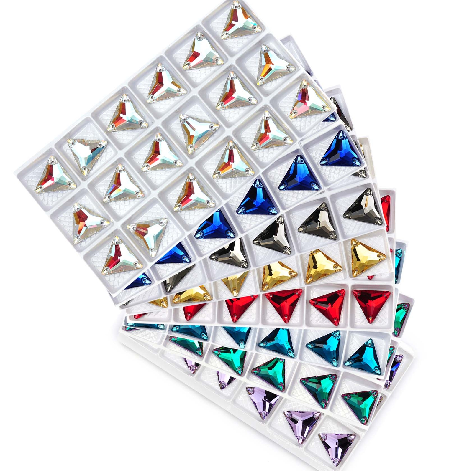 Triangle Sewing Rhinestones Strass Glass Decoration Beads for DIY Accessories Ga