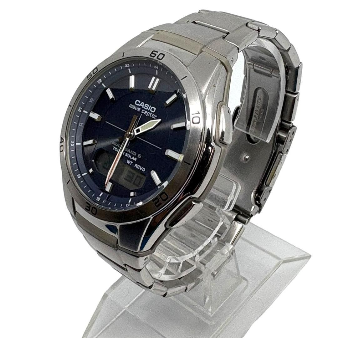 [Radio-controlled solar watch] CASIO Wave Ceptor WVA-M640 Navy From Japan