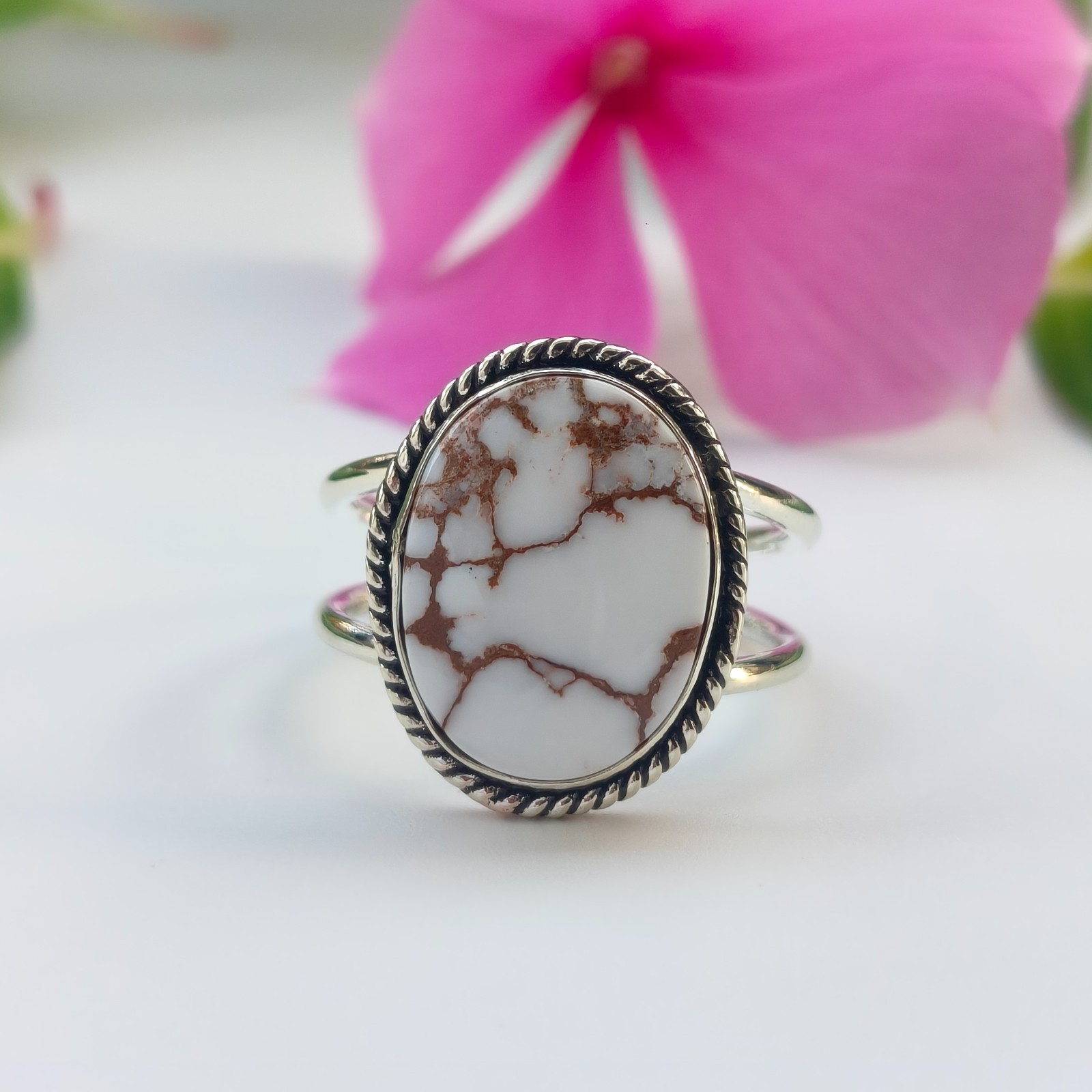 Wild Horse Jasper Gemstone 925 Silver Handmade Statement Ring Jewelry