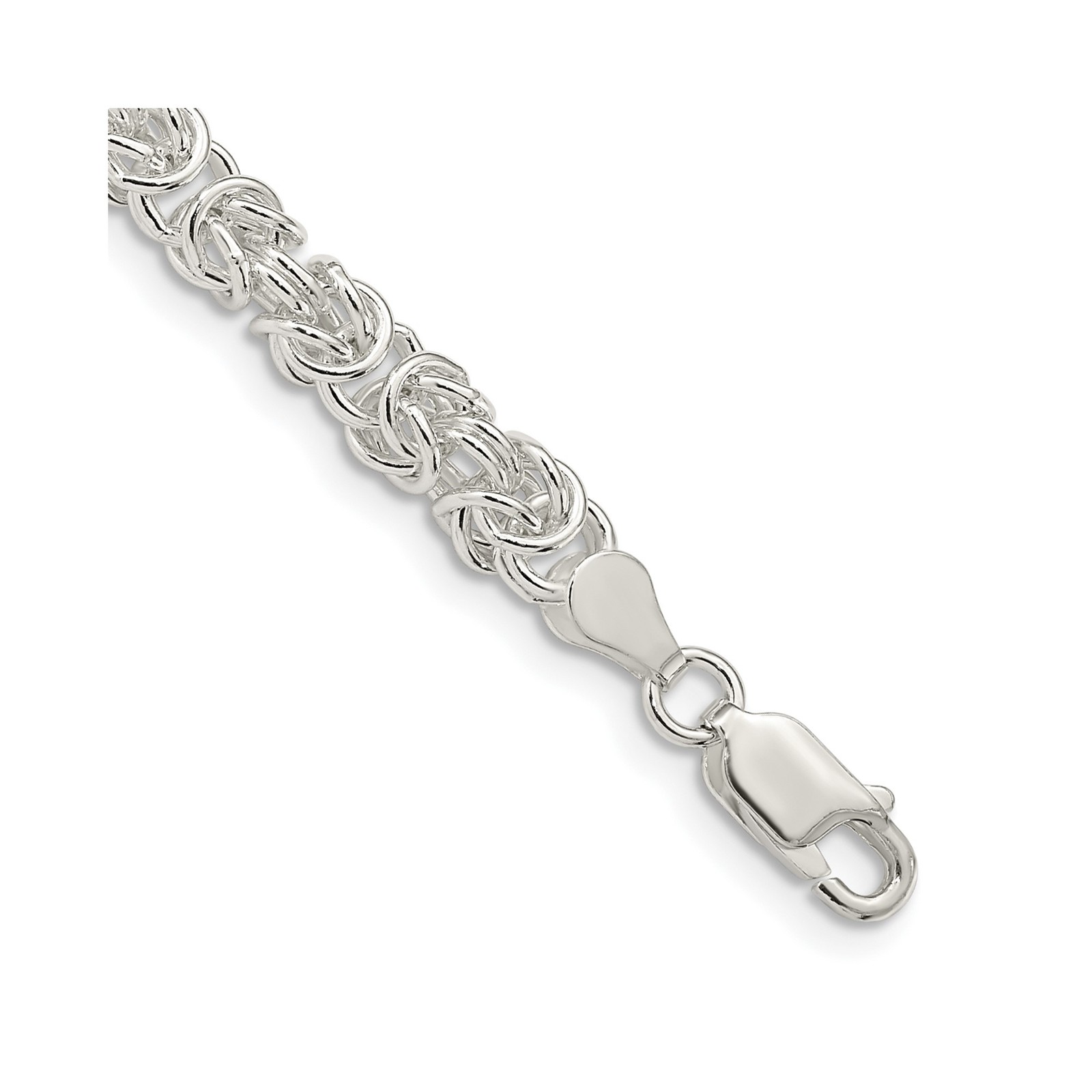 Sterling Silver Rounded Byzantine 4.75-5.5mm 7-30″