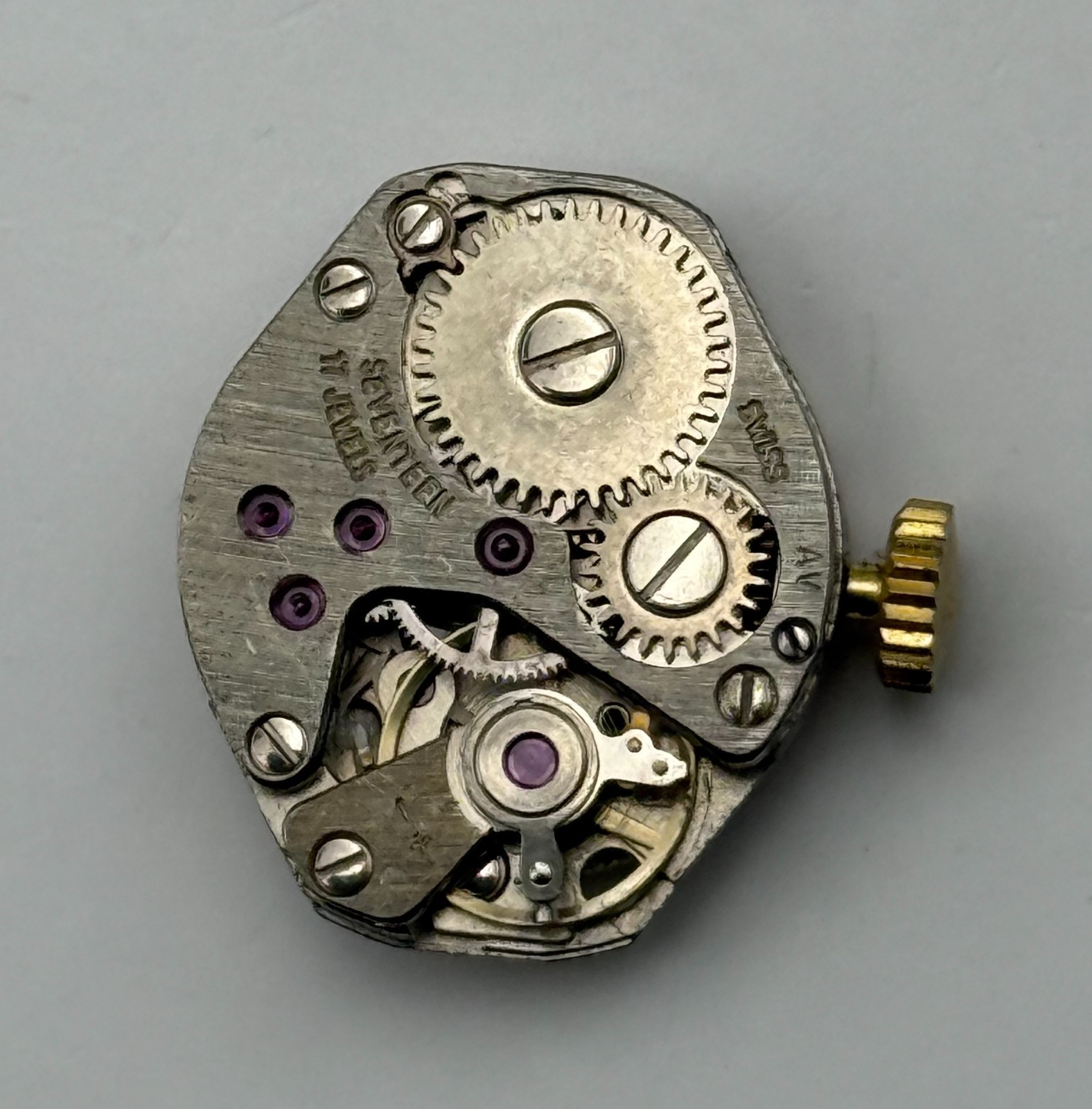 FHF 69-21 Watch Movement Regency Swiss 17 Jewels Manual Wind Parts Repair 15.3mm