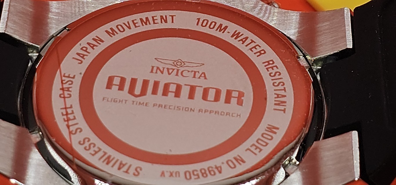 49850 – Invicta Aviator Monte Carlo Men’s Watch 50mm, Black w/Red Roulette dial