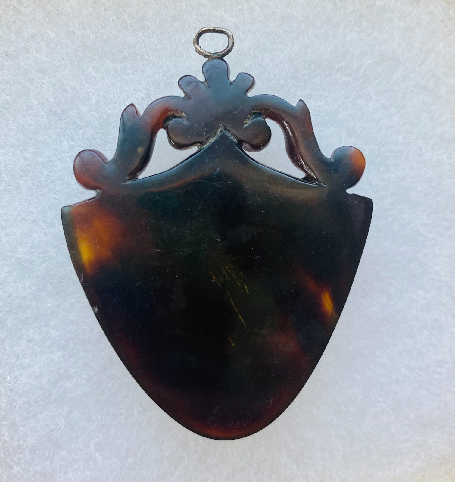 Victorian Tortoiseshell Monogrammed Pendant (Missing a piece) (WW030)