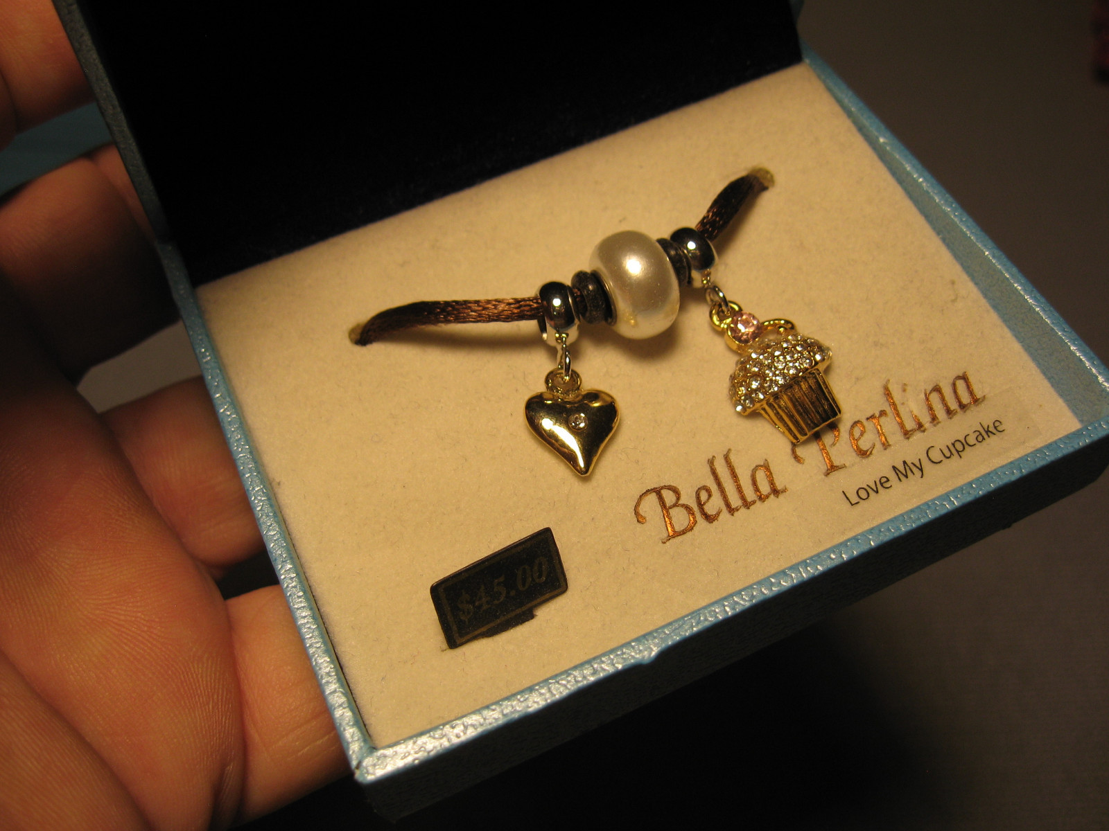 Bella Perlina European Braclet Charms, Crystals & Beads Love My CupCake