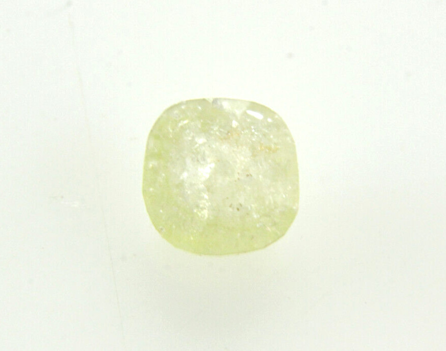 0.61cts Cushion Shape Very Light Yellow Rose Cut Diamond 5.43×5.33×2.37 MM