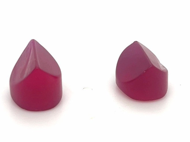 Red Flame Fusion Lab Created Lapidary Rubies 25cts