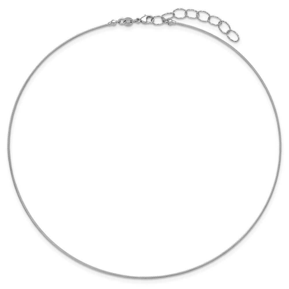 18K White Gold 1.00mm Wire Cable Chain Necklace 16″ Gift for Women