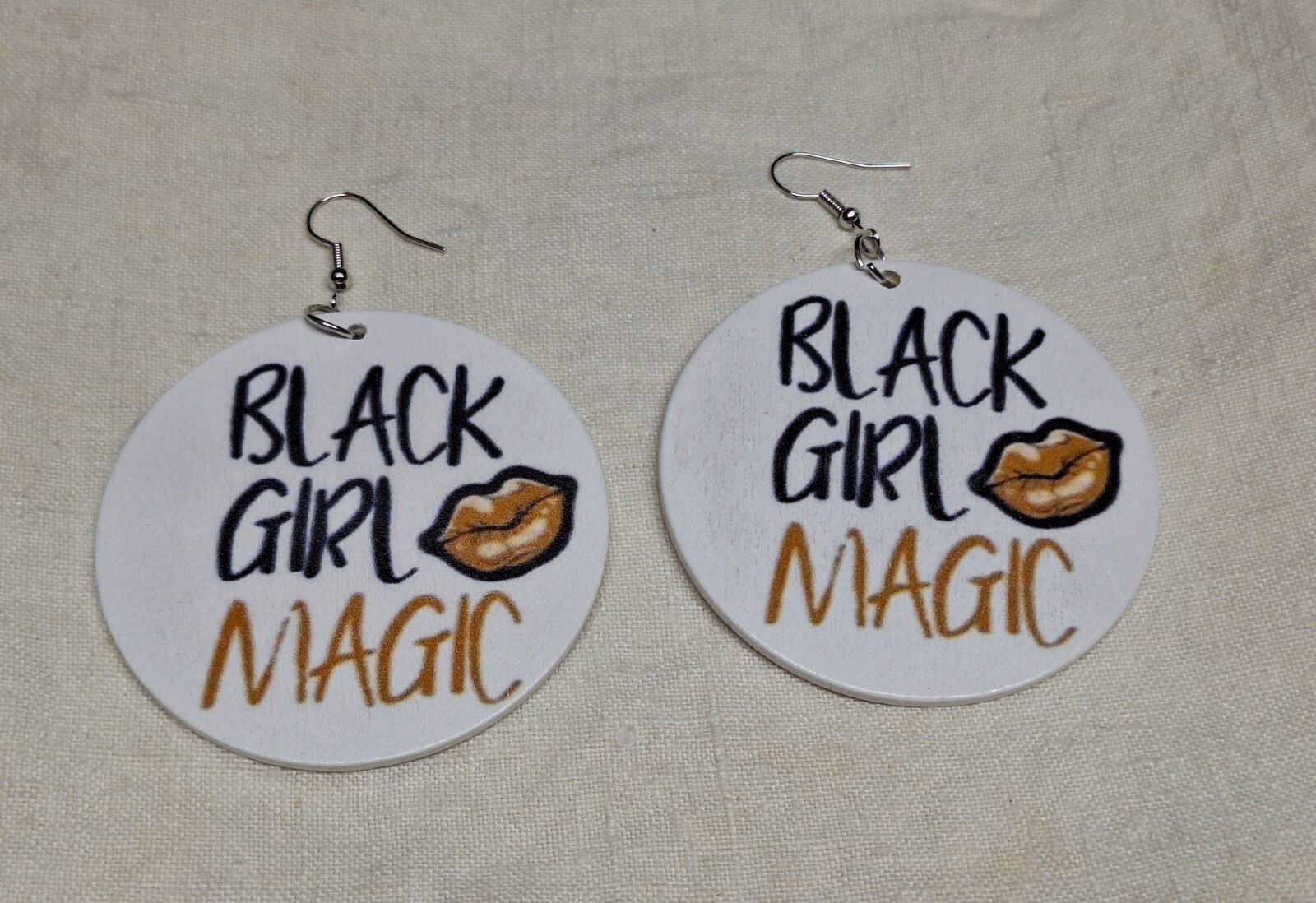 African Pattern Earrings – NO TARNISHING Wood Dangle