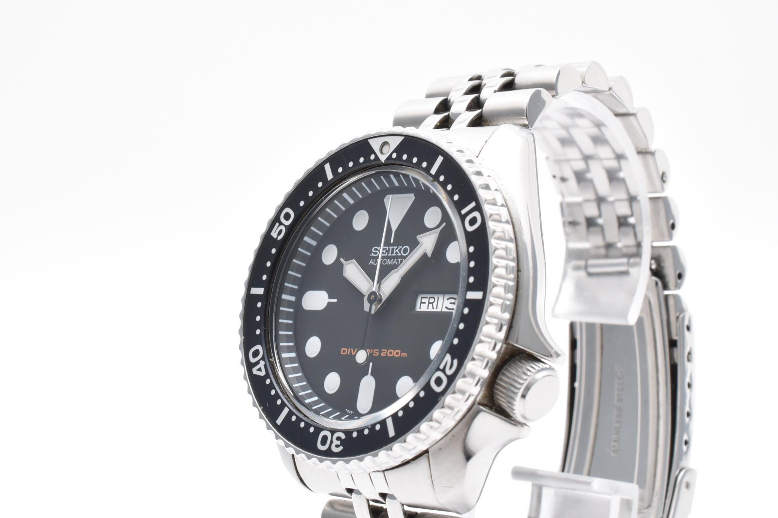 [ EXC+5 ] SEIKO 7S26-0020 SKX007 Diver Black Boy Automatic Men’s Watch JAPAN