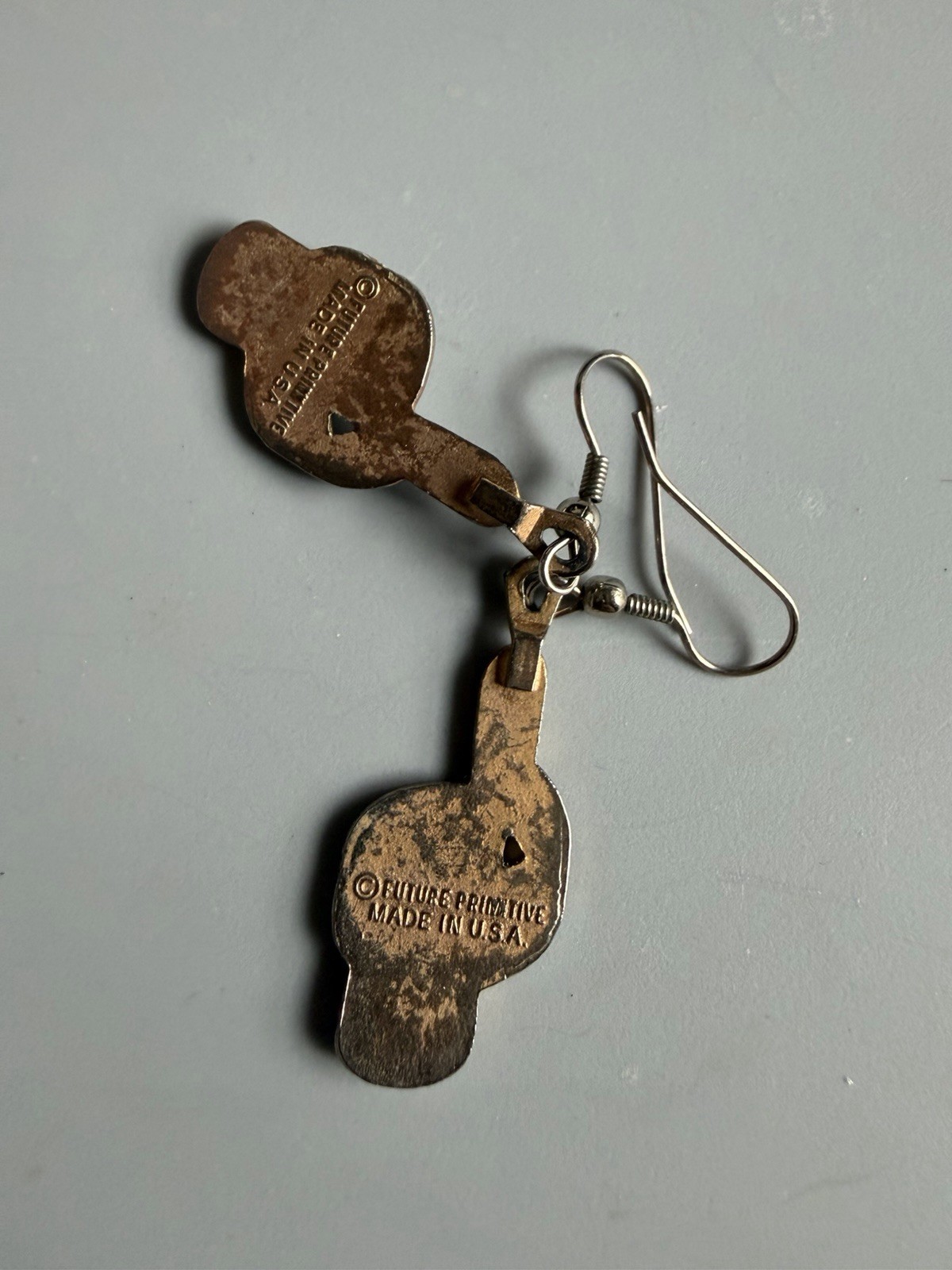 Future Primitive Treble Clef Music Note Dangle Earrings