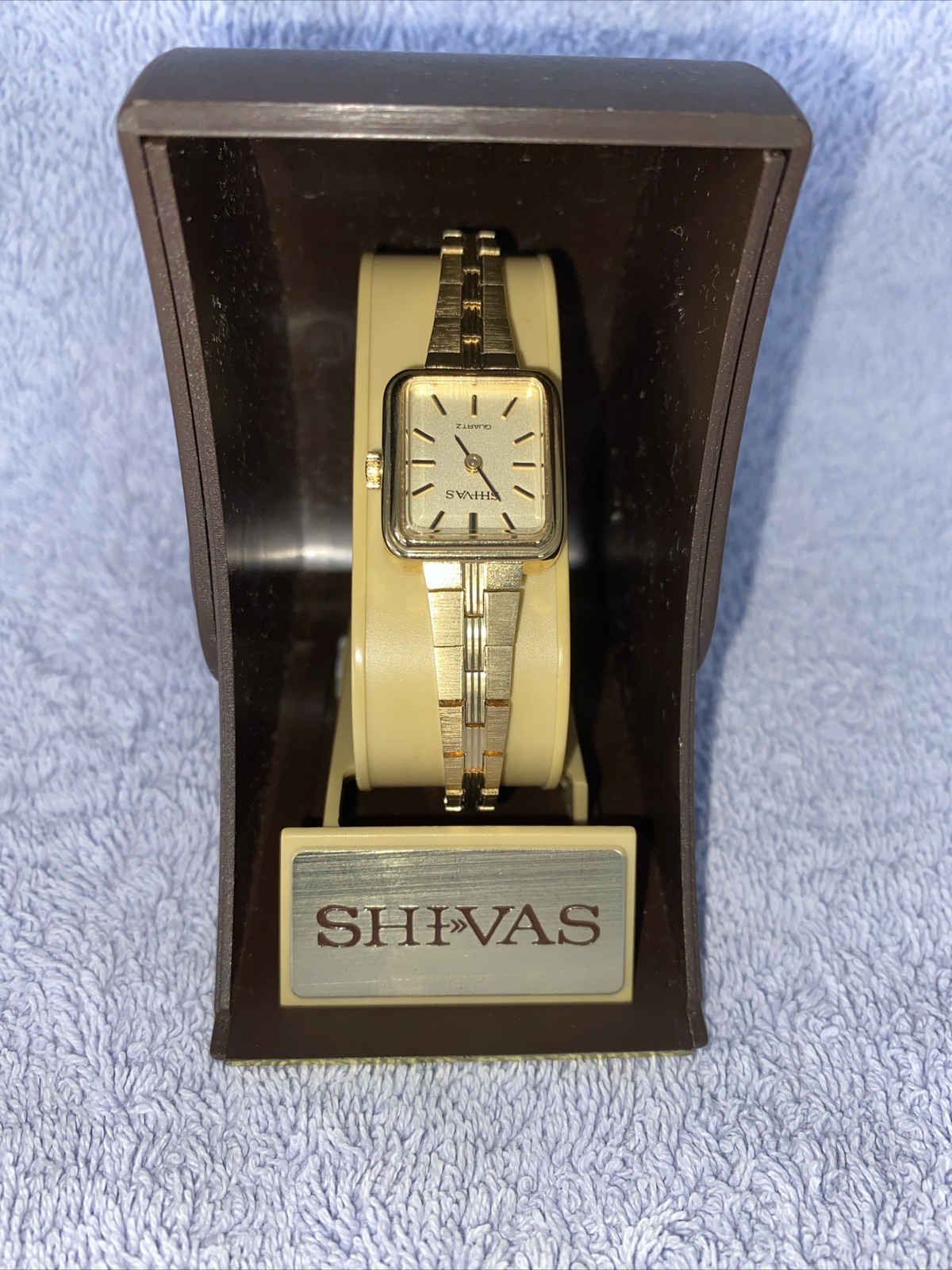 Shivas Quartz Battery classic Gold Colour Wrist Watch Metal Chain Strap 16-17cm