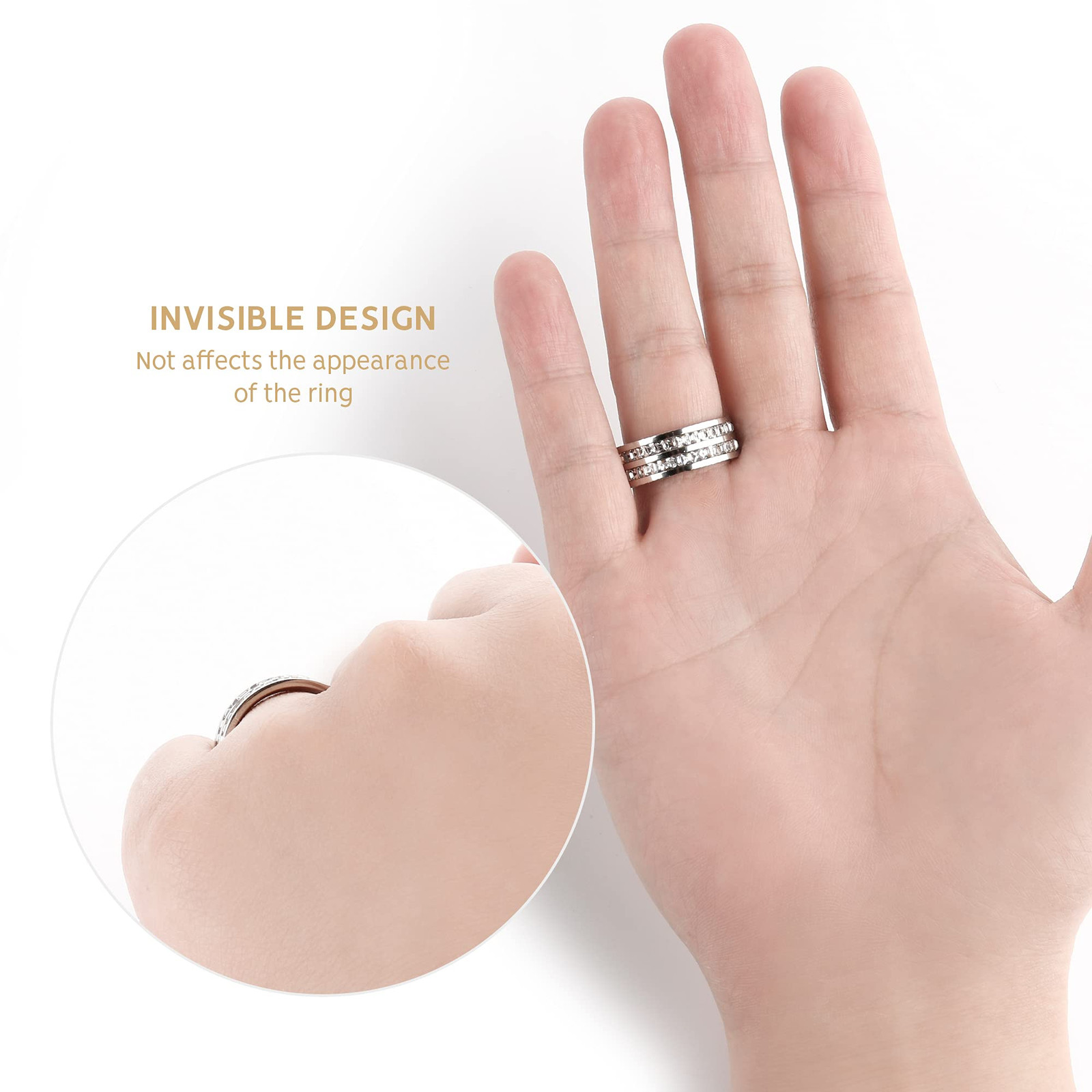 Ring Size Adjuster Loose Rings Invisible Ring Size Reducer Jewelry Guard Sizer