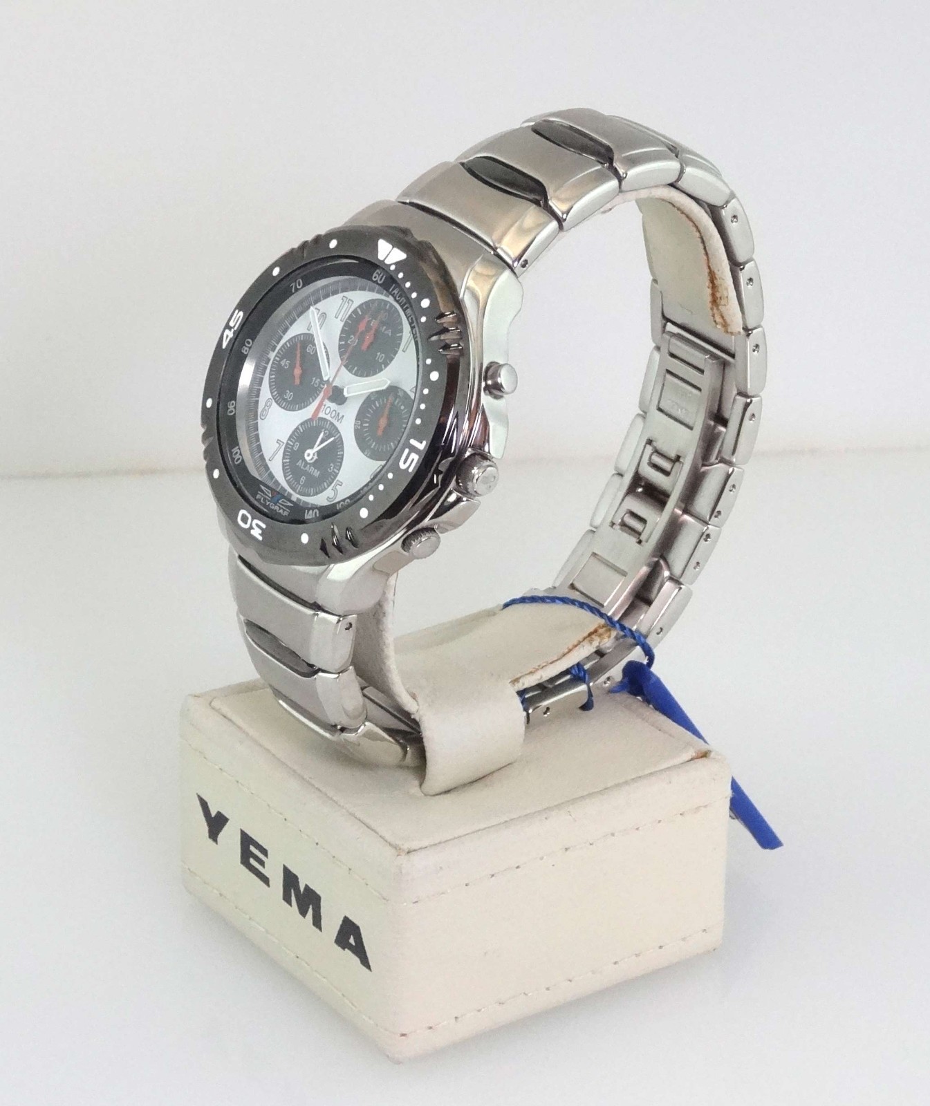 YEMA BY SEIKO YM 227 Men’s FLYGRAF Two-tone Alarm-Chronograph Watch NIB 10-ATM