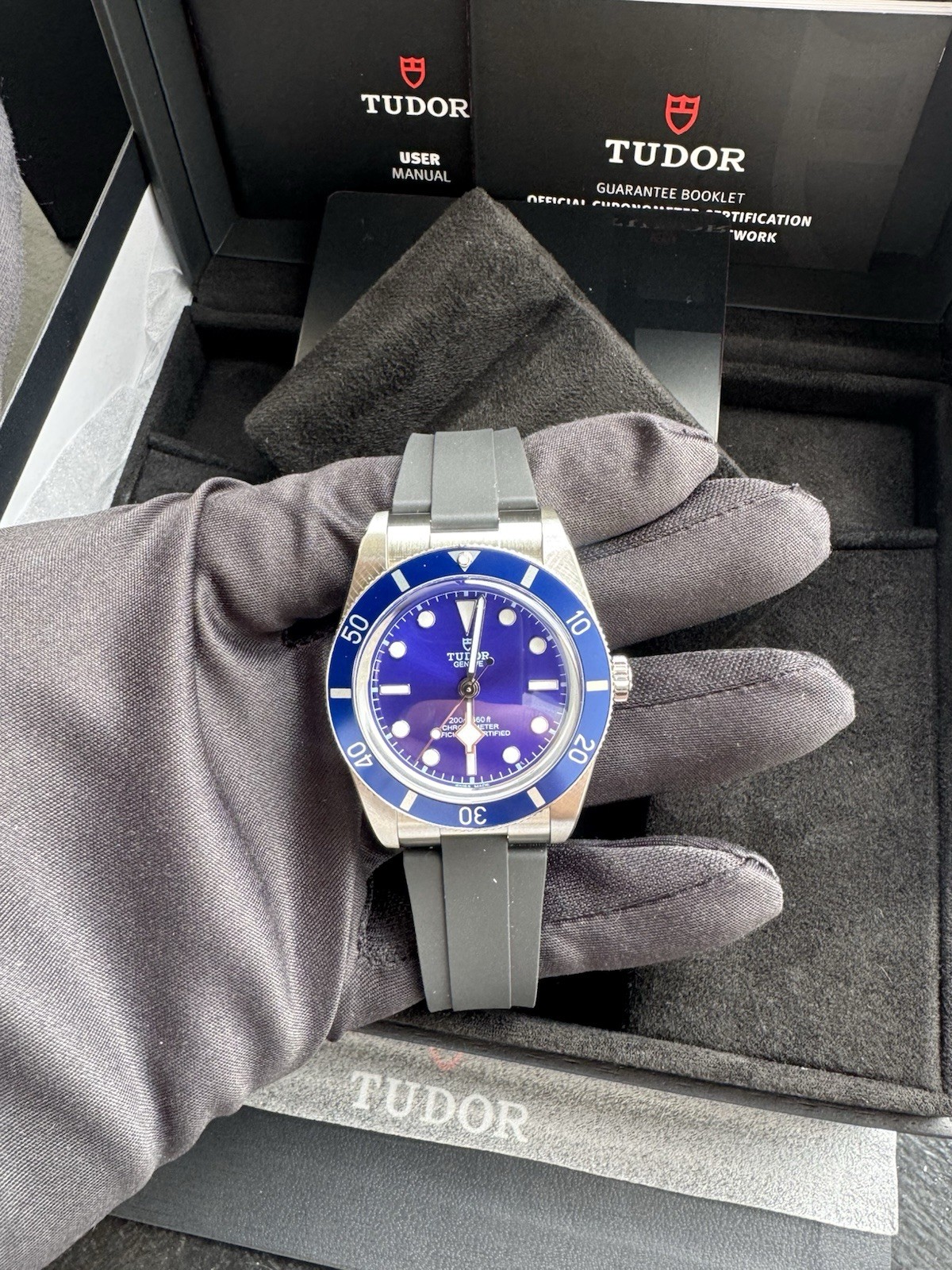 2026 Tudor Black Bay 54 Steel Blue 37mm Rubber Watch Unworn M79000B-0002
