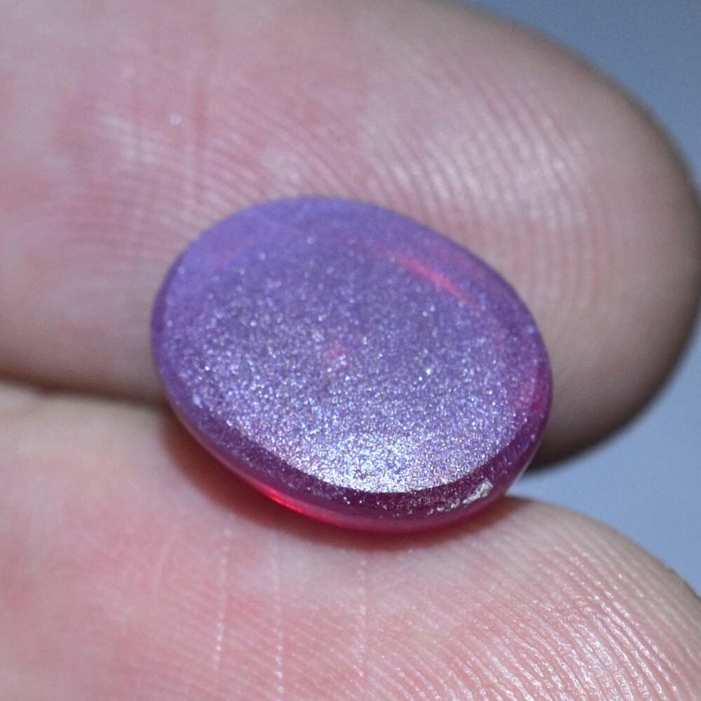 7.90 Ct 12.5×10 MM Red Ruby Star Sapphire 6 Rays Lab Corundum VDO RRS8717