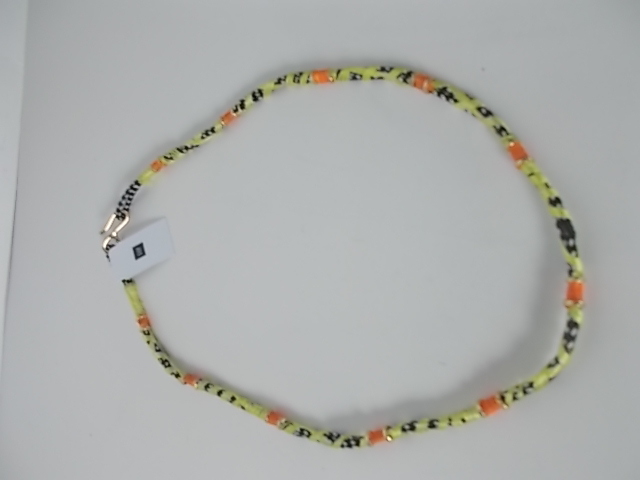 GAP Friendship Necklace BLK Turq rope String Silver layer Necklace NWT $17.95