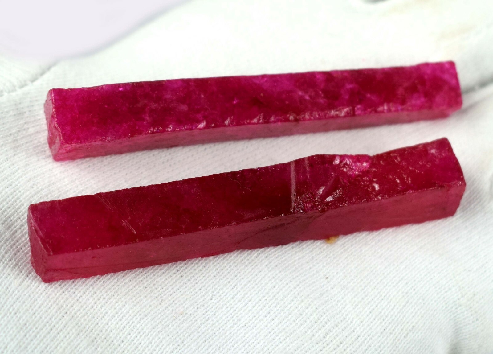 120 Ct./2 Pcs Natural African Red Ruby Gemstone Slice Rough SQ134 New Year Offer