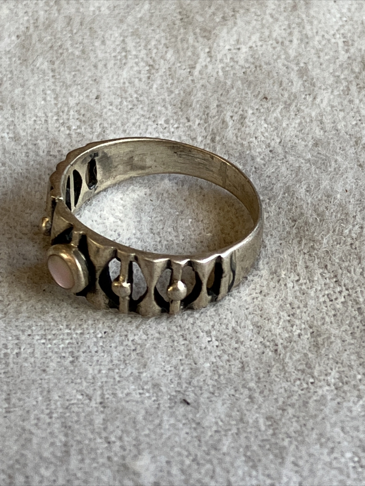Vintage Sterling Silver Opal Ring Size 7 2.9 Grams ~ J45