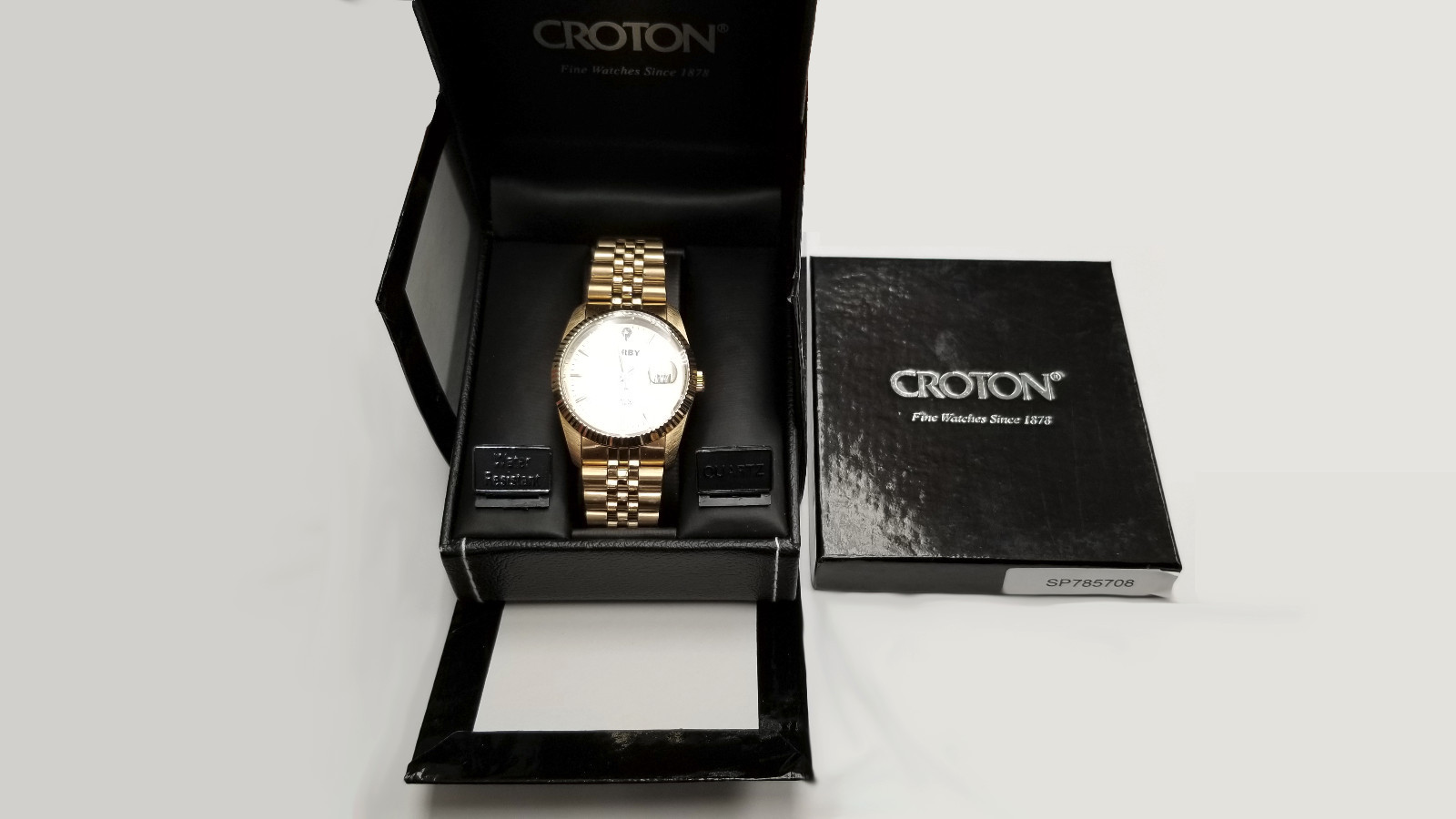 Croton Men’s Watch Gold Tone Diamond Quartz – Kirby Special Edition