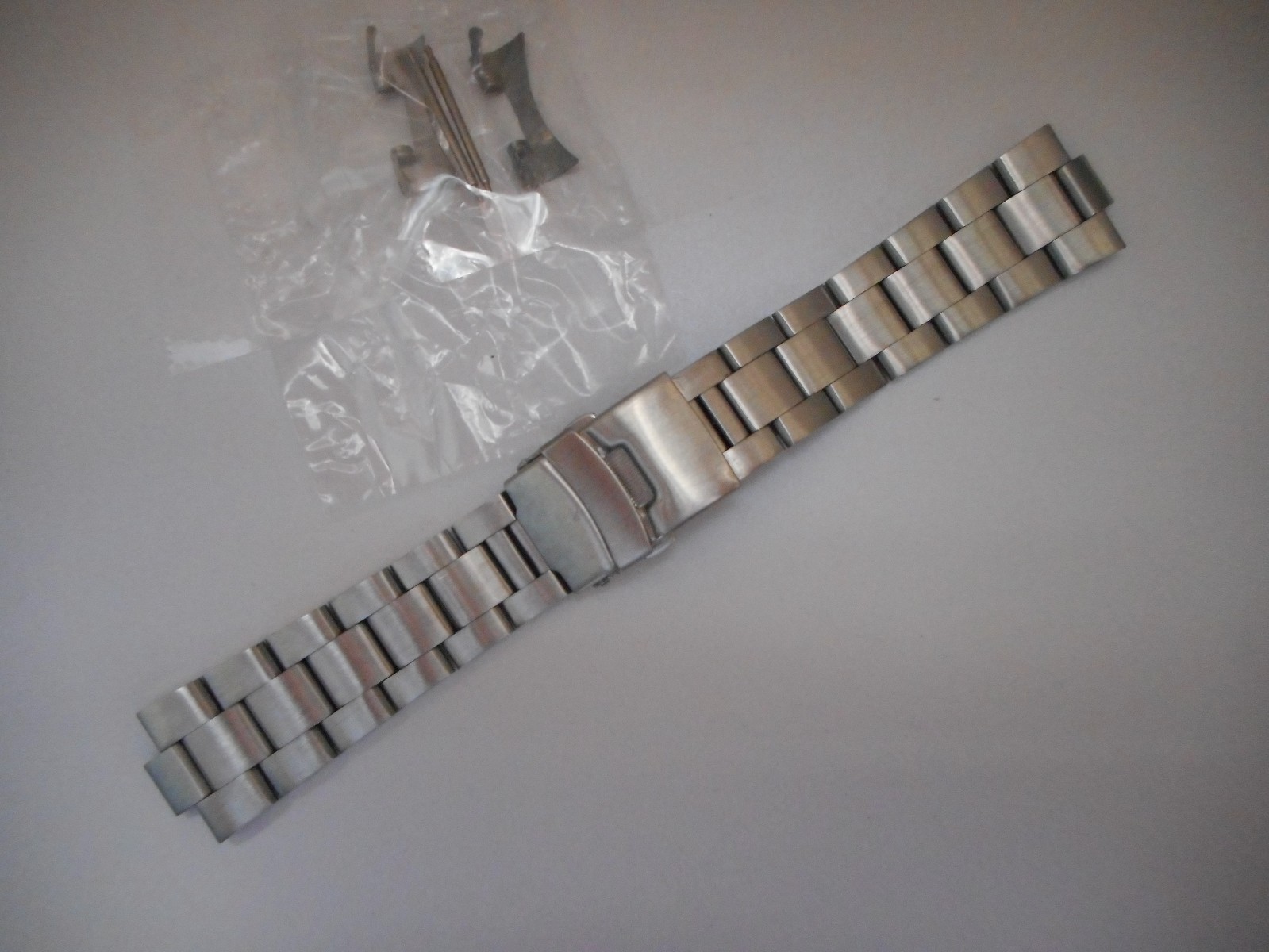 22mm Curved End OYSTER Solid Stainless Steel bracelet Fit Seiko 7S26-0040 SKX031