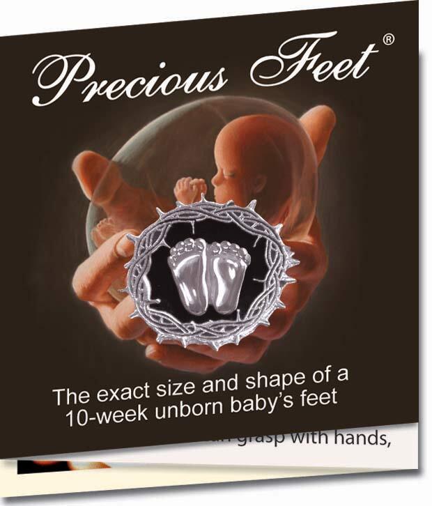 Precious Feet, Silver Plated, Crown/Thorns Jewelry, Lapel Pin