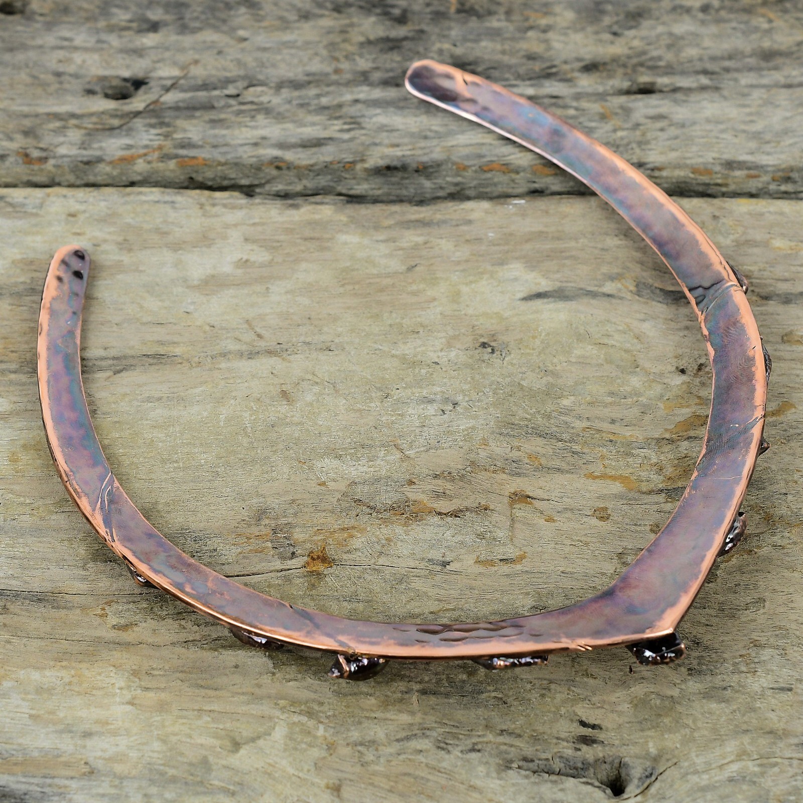 Hessonite Rough Copper Gift For Briedsmaid Electroformed Necklace Adjustable”