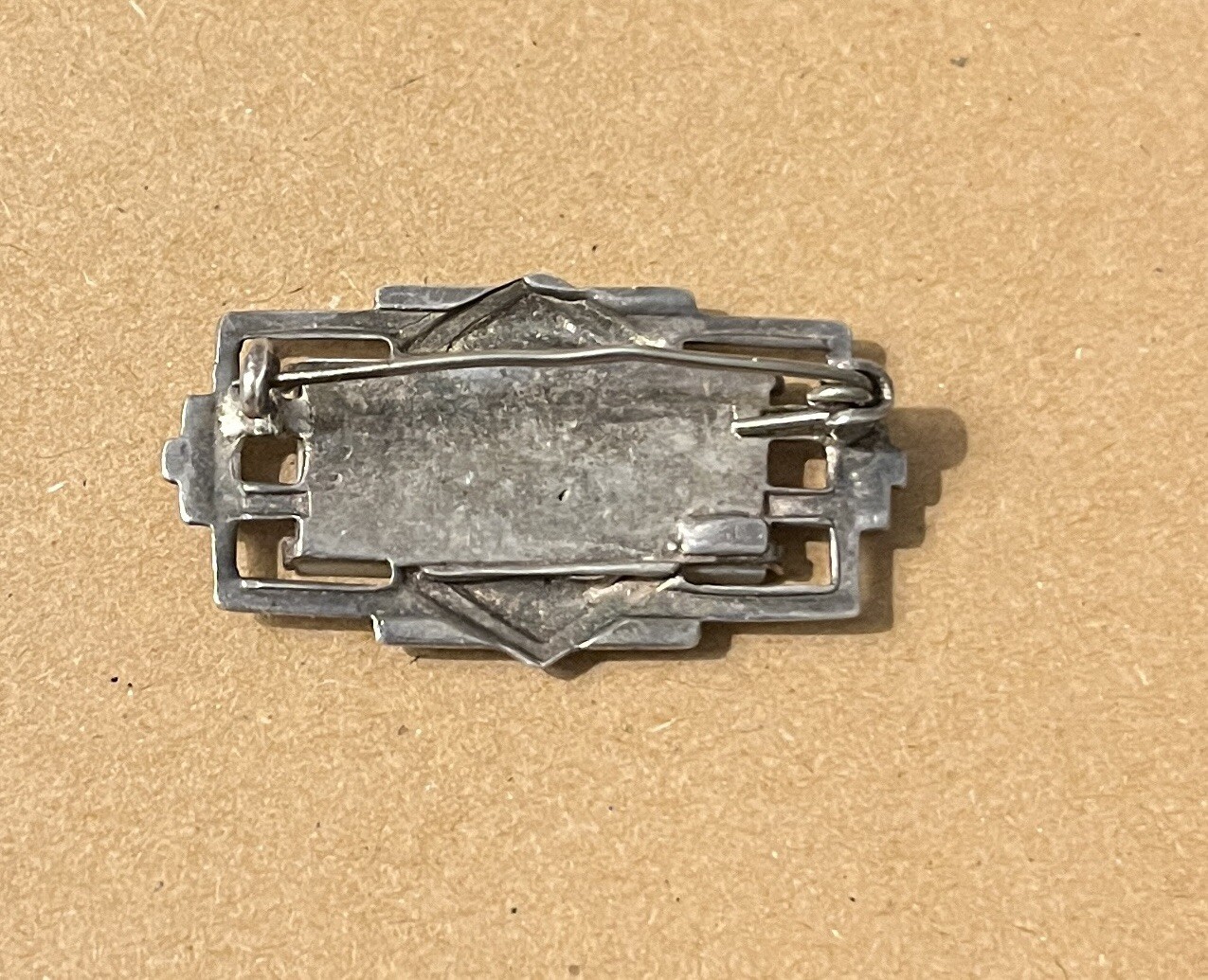 Antique Sterling Silver Mother of Pearl Brooch Pin. Over 100 Years Old! Vintage