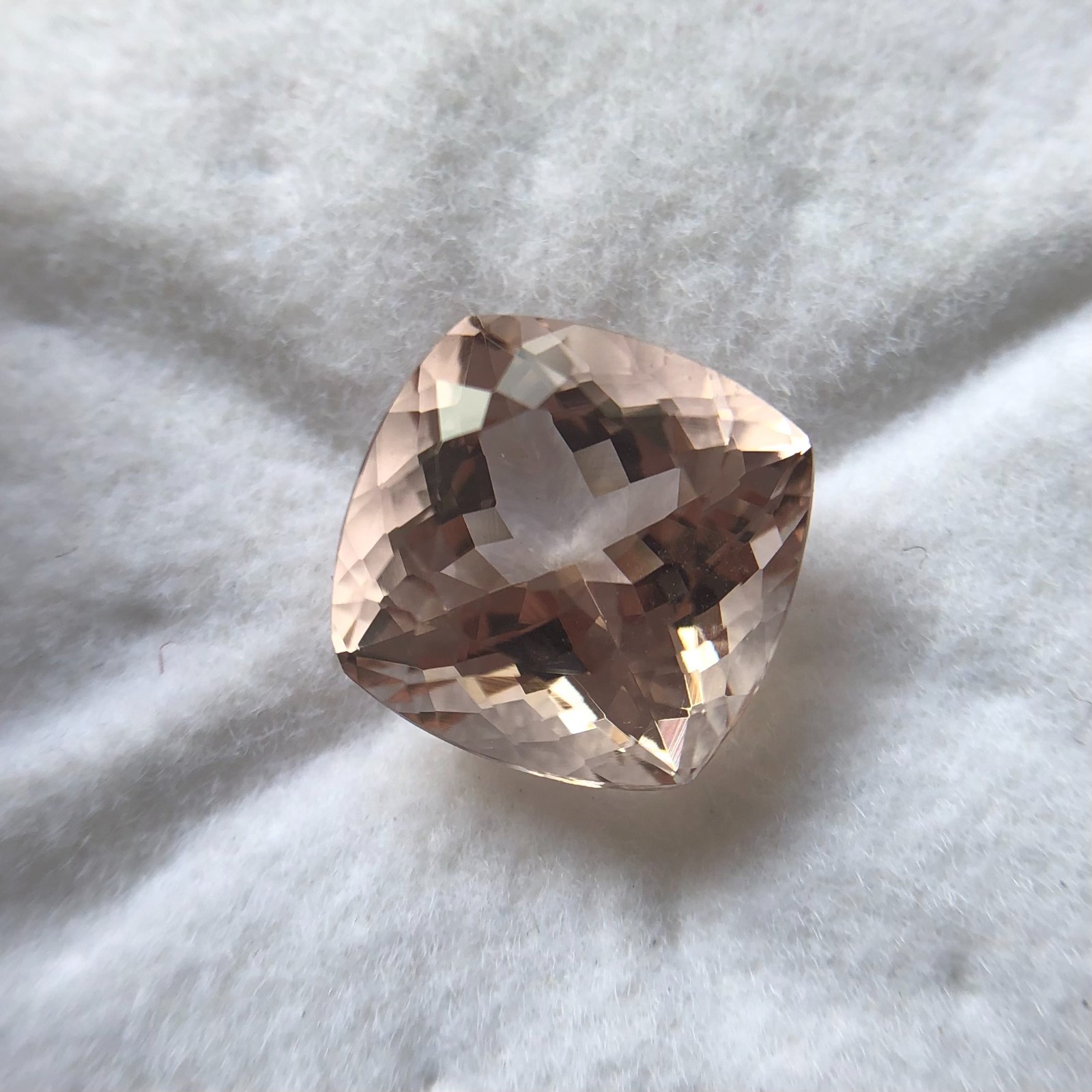 Natural Morganite Faceted Stones Cushion Cut Loose Gemstone 11X11X7.60mm Ct.5.65