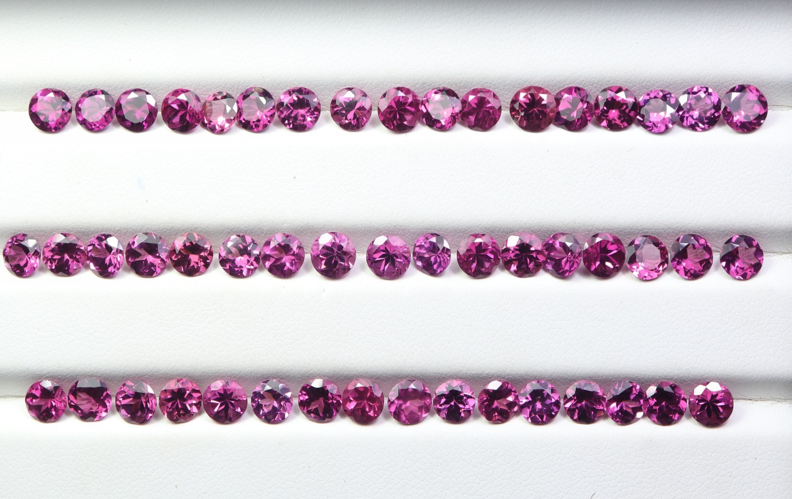 5 MM Real Purplish Pink Rhodolite Garnet Faceted Round Gemstone Wholesale Lot