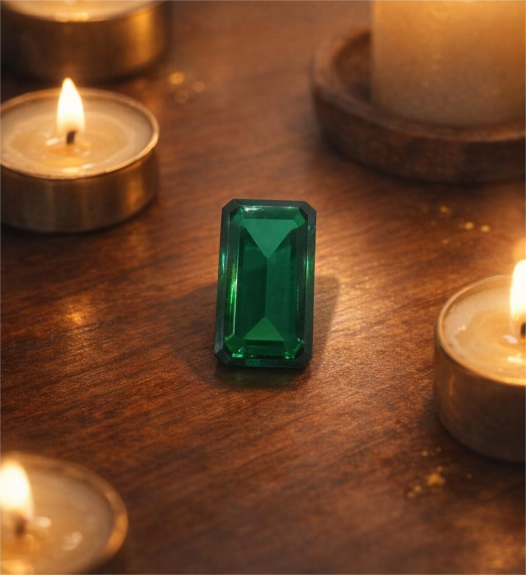 Emerald Green Emerald‑Cut 30–35 ct – Deep Green Loose Gemstone for Ring/Pendant