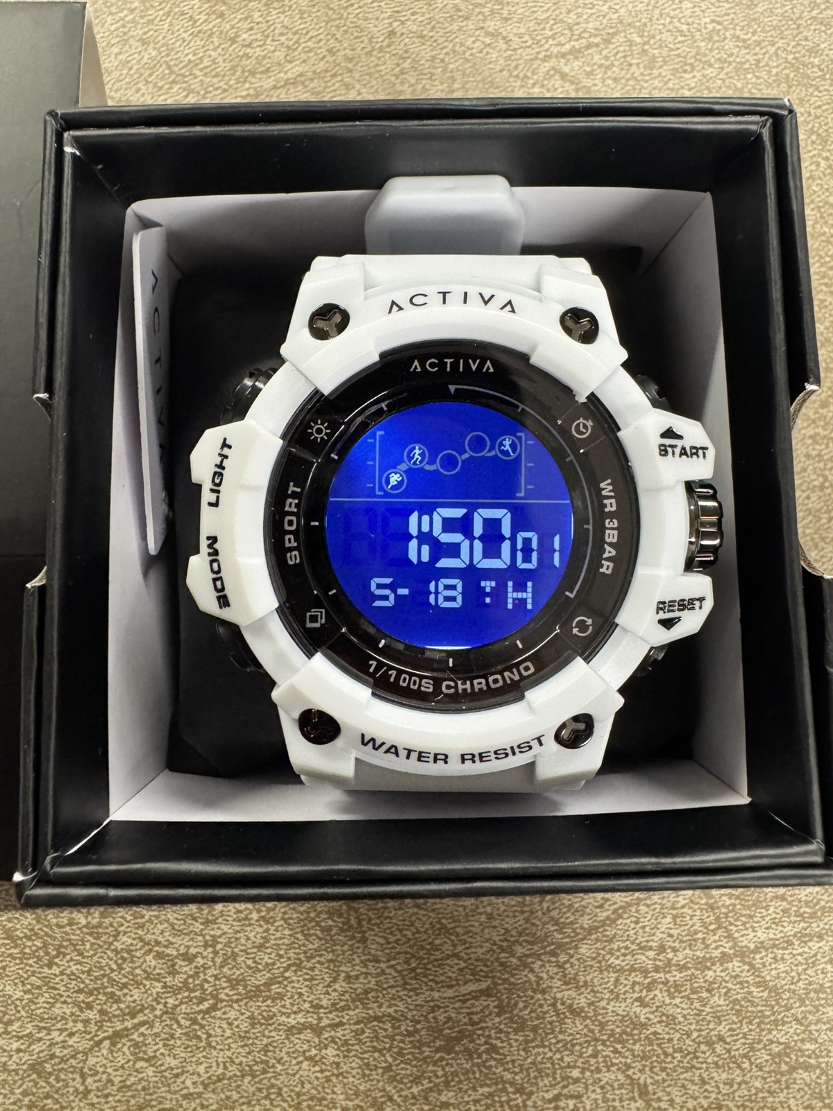 Activa Summit X Invicta Unisex Digital Watch – 50mm. White (ACW8082-024)