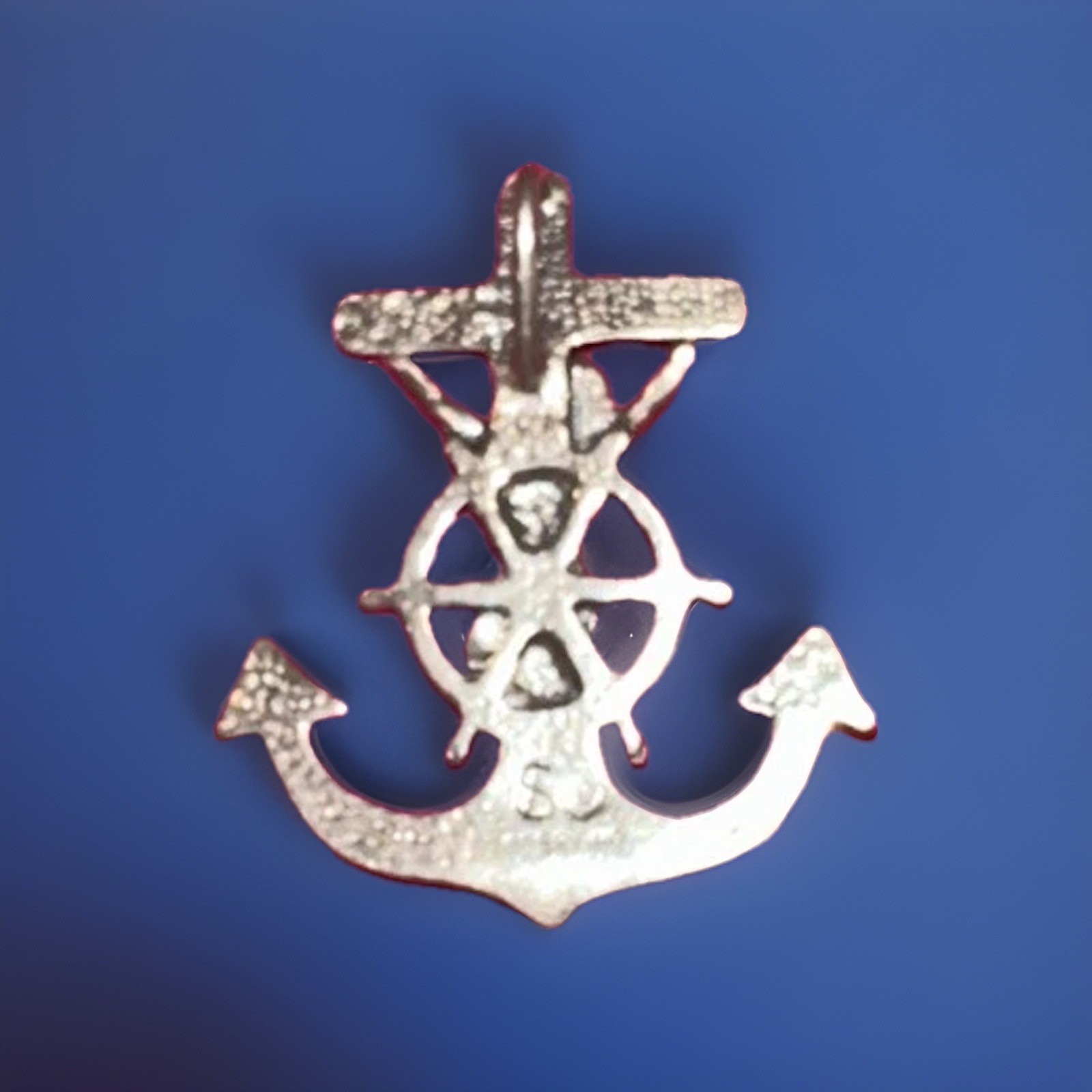 Sterling Silver 3D 34x28mm Anchor Crucifix Cross Jesus Hope Faith Charm Pendant