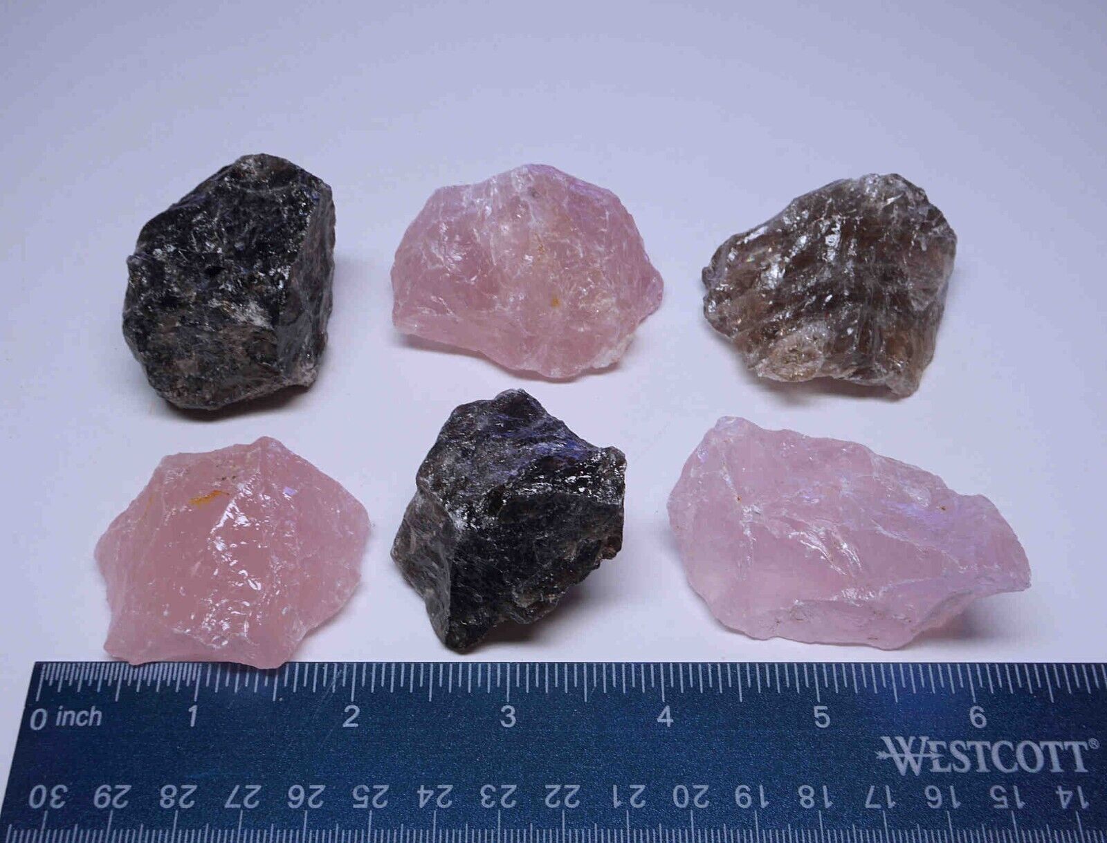 Rose Quartz & Smoky Quartz 10 OZ Box Natural Pink & Brown Crystal Gemstones