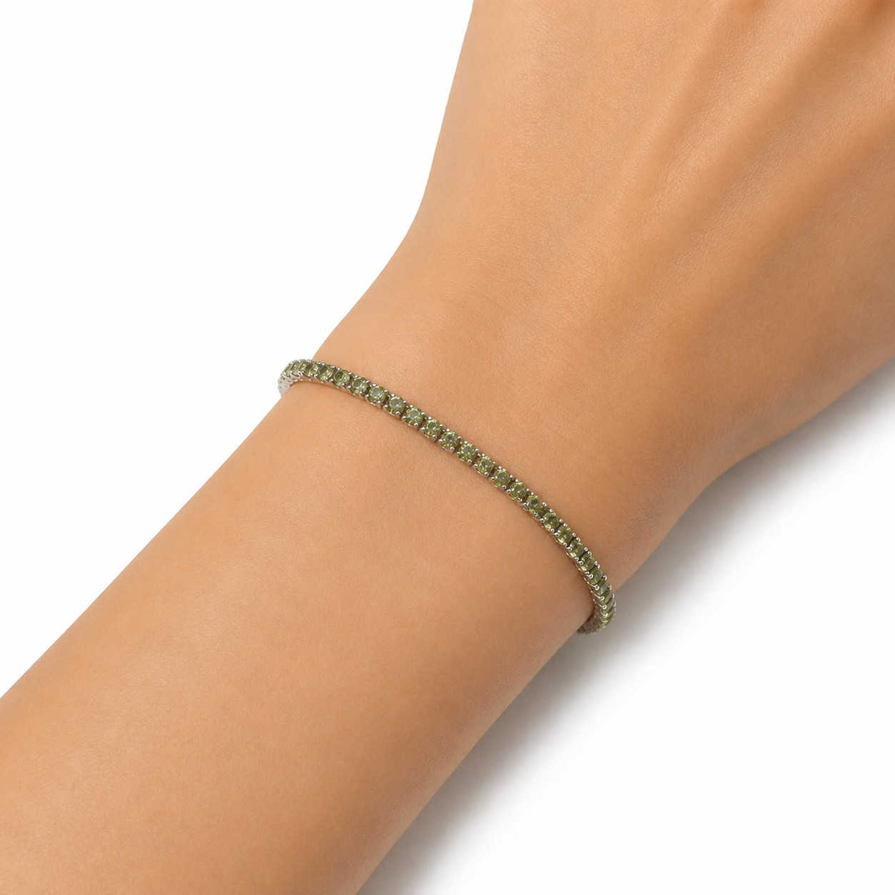 Yellow Sapphire Bracelet 9.0 In. 925 Sterling Silver Handmade