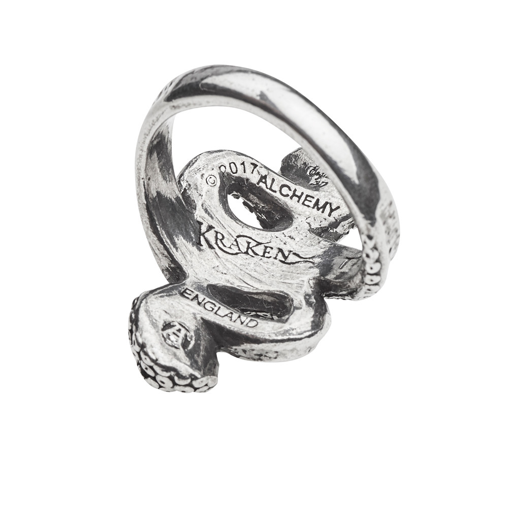 Kraken Fine Pewter Ring Octopus Sea Monster Squid Tentacles Alchemy Gothic R221