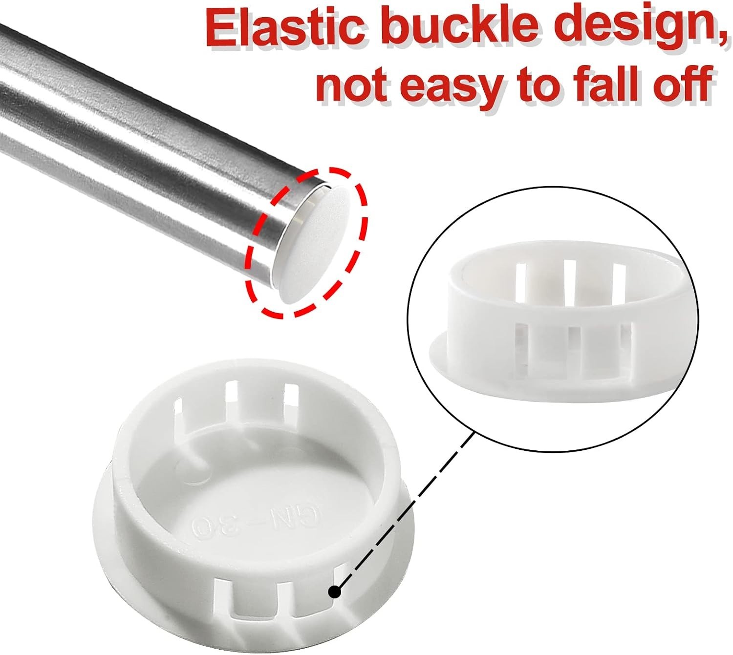 30 PCS Black Hole Plugs – 3/8 inch 10mm Plastic Flush Type Hole Plugs Snap in…